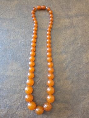 Classic Amber-Tone Beaded Necklace - Women Jewelry